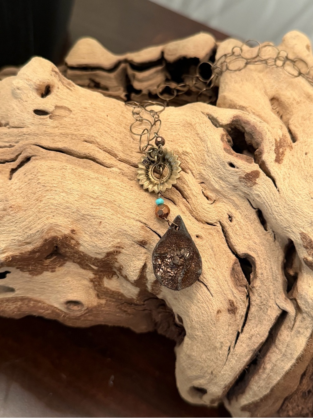 Carol Lipworth Convertible Long Toggle & Druzy Layering Necklace